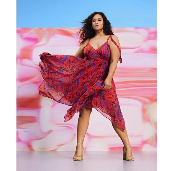 Alexis x Target orange blue tropical dress - Picture 11 of 11